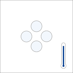 Molecules at lower temperature