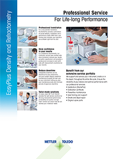 Datasheet: Service for EasyPlus Density and Refractometry