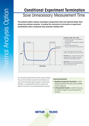 STARe Software Option Conditional Experiment Termination Datasheet