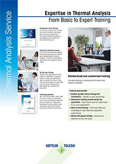 Datasheet: Thermal Analysis Training Service