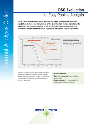 STARe Software Option DSC Evaluation Datasheet