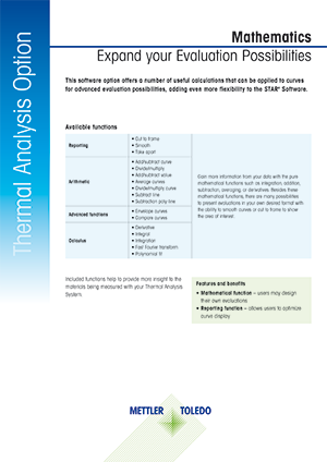 STARe Software Option Mathematic Datasheet