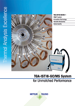 製品カタログ: ガス分析熱重量測定装置 TGA-IST16-GC/MS