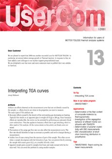 Thermal Analysis UserCom 13