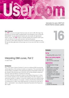 Thermal Analysis UserCom 16