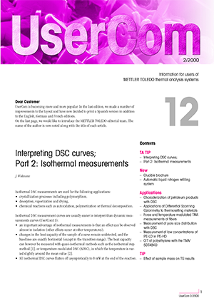 Thermal Analysis UserCom 12