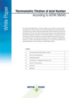 المعايرة بالتحليل الحجمي الحرارية للرقم الحمضي وفقًا للمعيار ASTM D8045