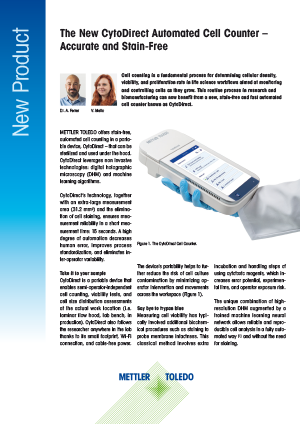 CytoDirect automated stain-free cell counter