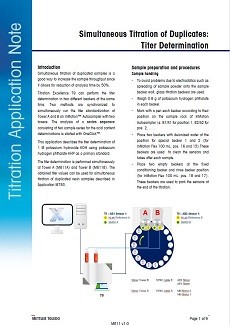 Simultaneous Titration of Duplicates: Titer Determination 