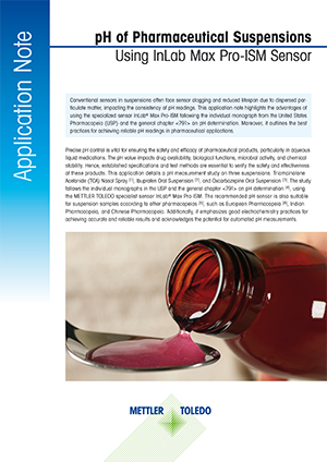 pH of pharmaceutical suspensions