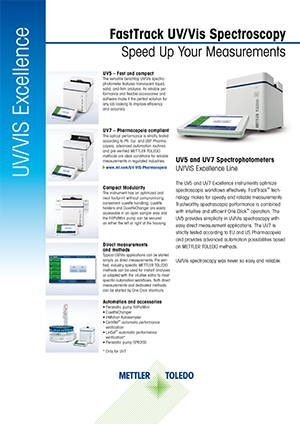 Spectrophotomètres UV5 et UV7