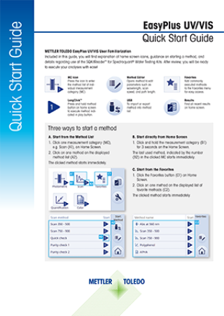 EasyPlus UV/VIS Quick Start Guide