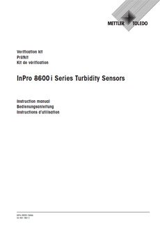 Bedienungsanleitung Trübungs-Sensoren InPro8600 - Überprüfungseinheit
