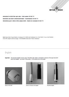 Instruction Manual: Information for InSUS fiber optic cable