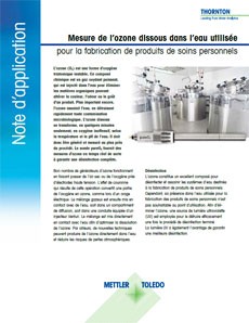 Note d’application sur l’ozone dissous