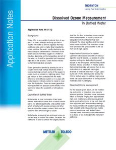 Dissolved Ozone Measurement in Bottled Water