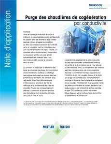 Note d'application : Contrôle de la purge des chaudières de cogénération grâce aux mesures de conductivité