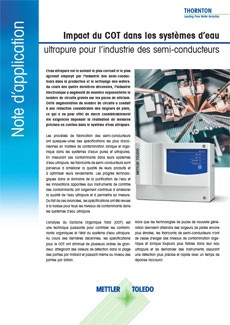 Analyse du COT dans l'eau ultrapure destinée aux semi-conducteurs