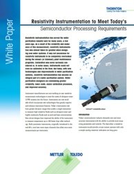Resistivity Instrumentation to Meet Today‘s Semiconductor Processing Requirements