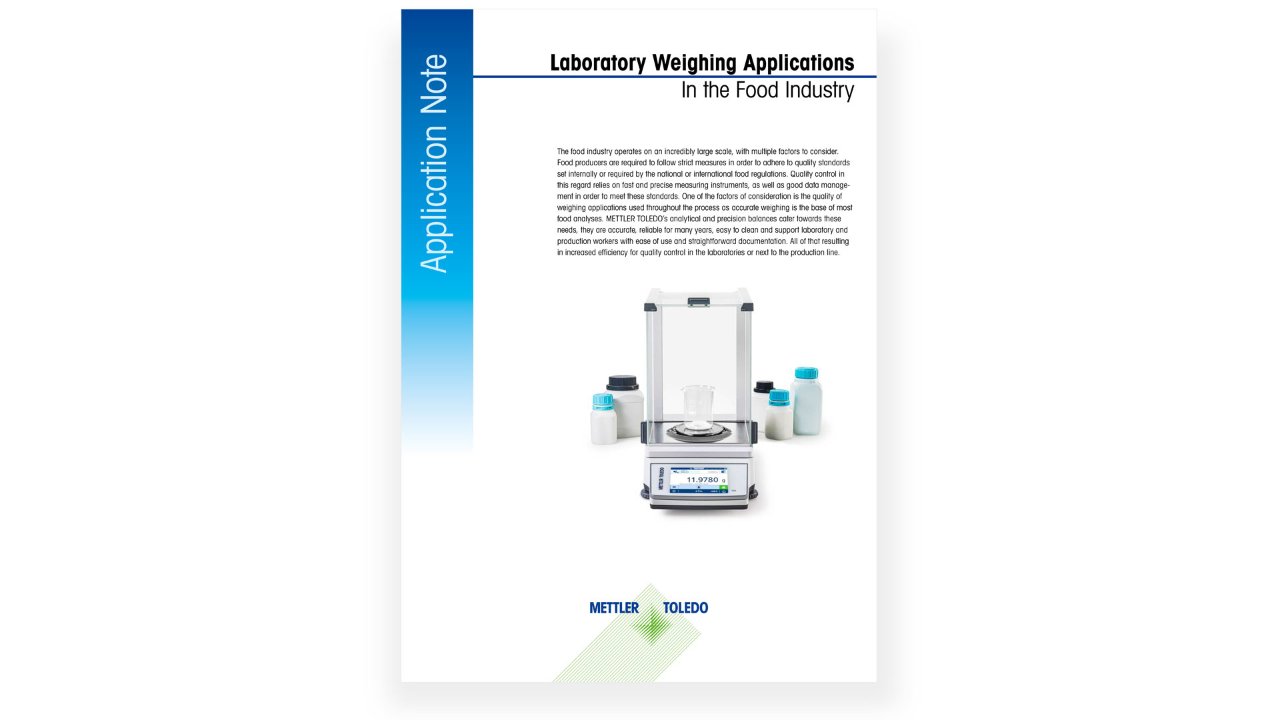Laboratory Weighing Applications in Food