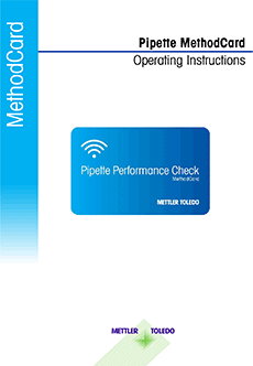 Pipette Method Card - Operating Instructions