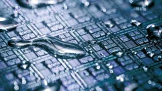 water drop on semiconductor