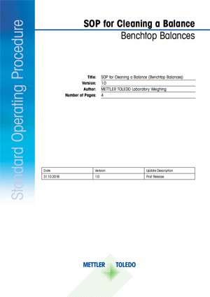 SOP on Cleaning a Balance