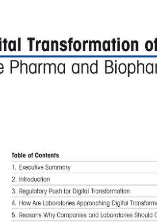 Digitalization of pharma and biopharma laboratories