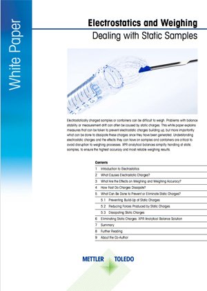 Electrostatic charges during weighing