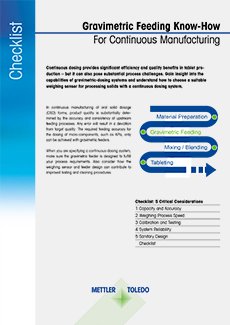 How to Specify Requirements for Gravimetric Feeders Checklist