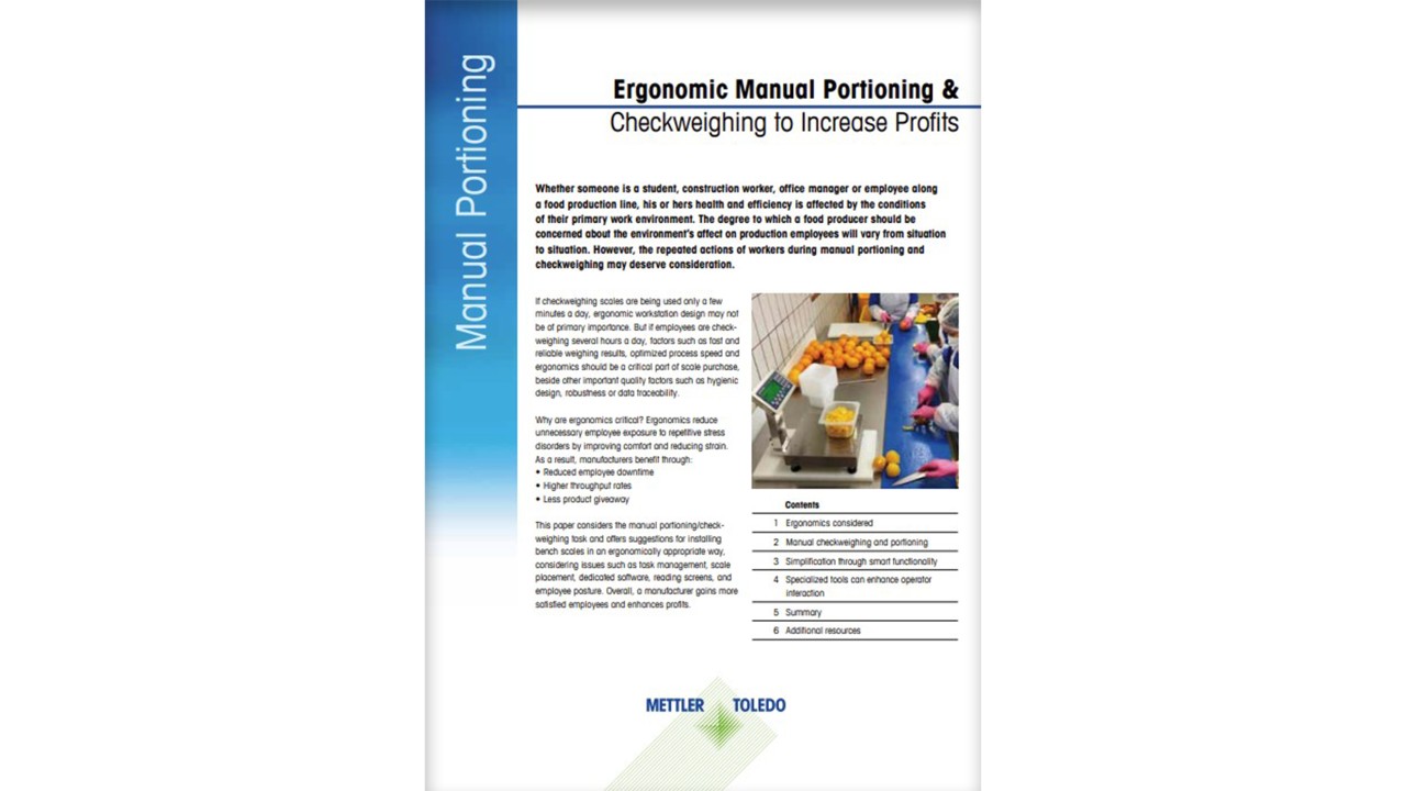 Increase Profits with Ergonomic Checkweighing