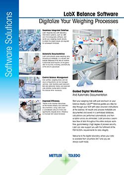 Datasheet: LabX Balance Software