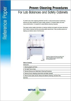 Cleaning Procedures for Lab Balances and Safety Cabinets