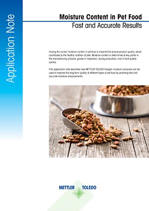 Moisture content in pet food