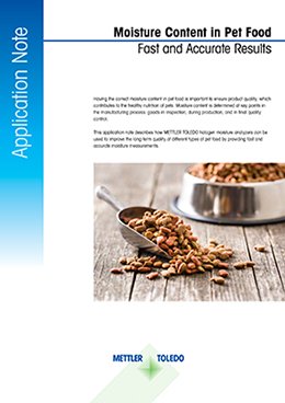 Moisture Content Determination in Pet Food 