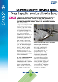 Maxim Group relies on glass vision inspection solution