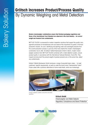 Case Study - Groetsch Bakery Manufacturer Increases Product Quality