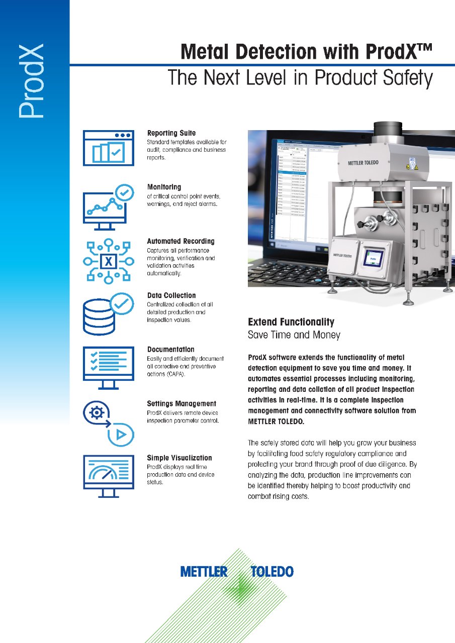 Metal Detection with ProdX Software | Datasheet