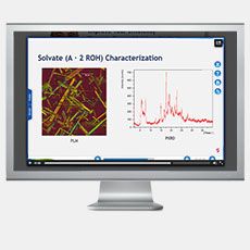 Mapping des Solvate-Verhaltens einer API-Zwischenstufe