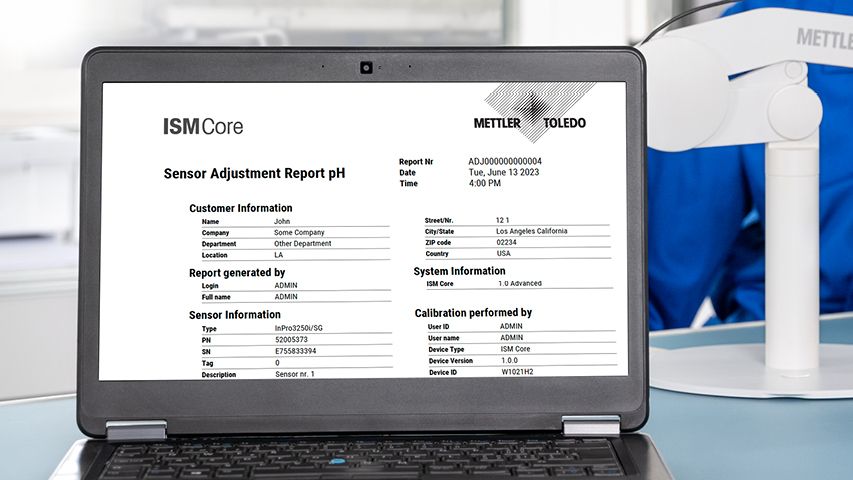 ISM Sensors and Software Both Hold Full Sensor Maintenance History and Audit Trails