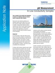 pH Measurement In Low Conductivity Samples